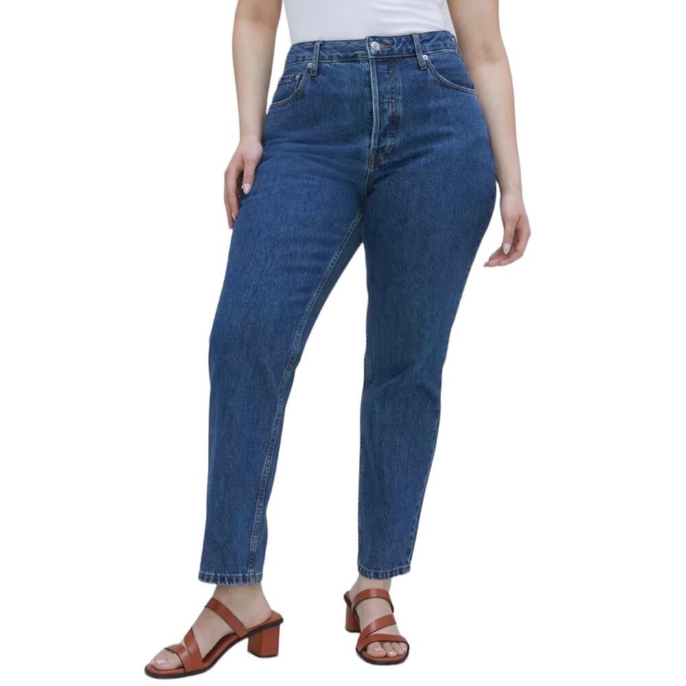 Everlane The Curvy 90s Cheeky Straight Jean Blue Organic Cotton 29 Regular